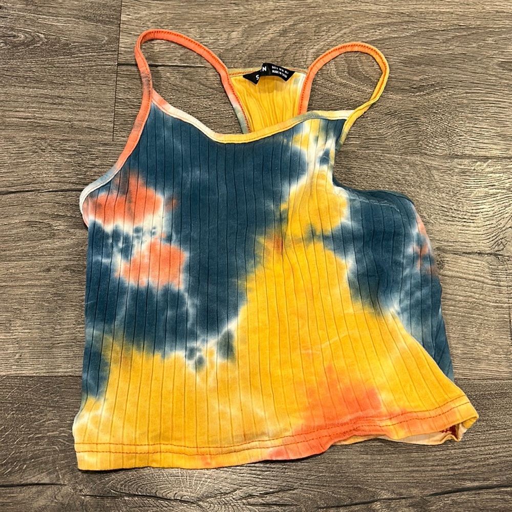Shein S tye-die halter tank top